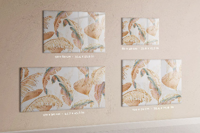 Decoratief glazen wandbord beschrijfbaar en magnetisch Stijlvol bord voor foto's en notities