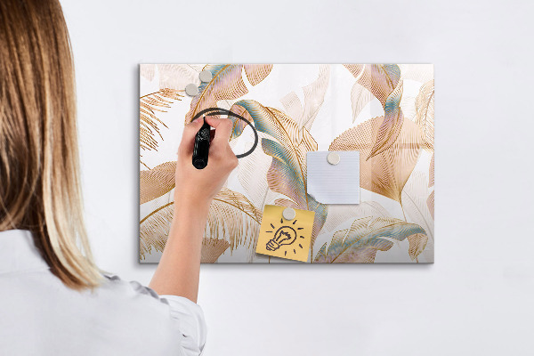 Decoratief glazen wandbord beschrijfbaar en magnetisch Stijlvol bord voor foto's en notities