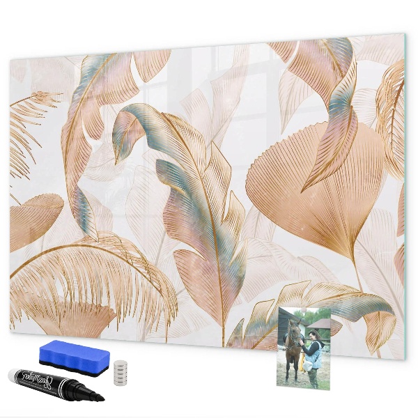 Decoratief glazen wandbord beschrijfbaar en magnetisch Stijlvol bord voor foto's en notities