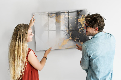 Memobord van glas met print inclusief neodymium magneten Een stijlvol bord voor notities en foto's