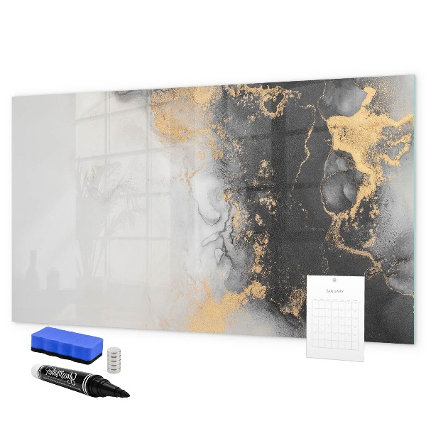 Memobord van glas met print inclusief neodymium magneten Een stijlvol bord voor notities en foto's