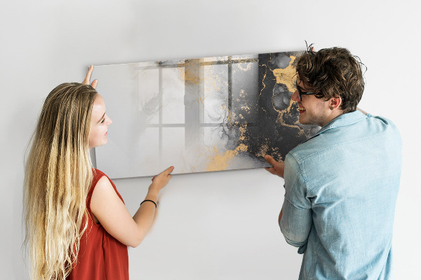 Memobord van glas met print inclusief neodymium magneten Een stijlvol bord voor notities en foto's