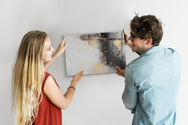 Memobord van glas met print inclusief neodymium magneten Een stijlvol bord voor notities en foto's