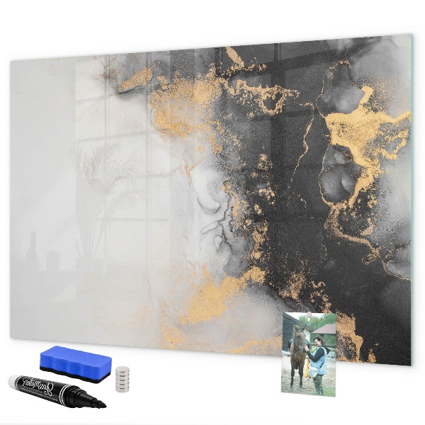 Memobord van glas met print inclusief neodymium magneten Een stijlvol bord voor notities en foto's