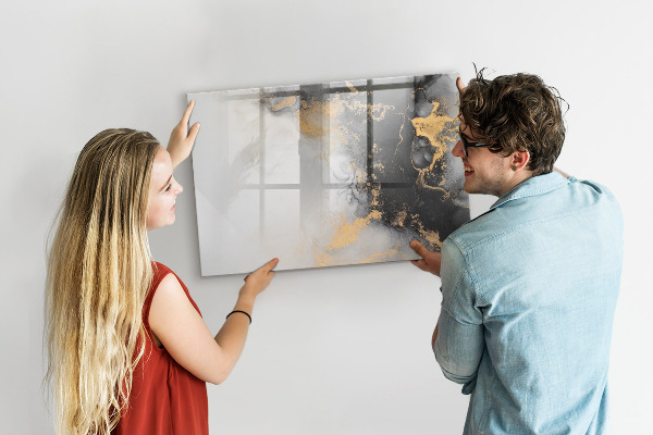 Memobord van glas met print inclusief neodymium magneten Een stijlvol bord voor notities en foto's