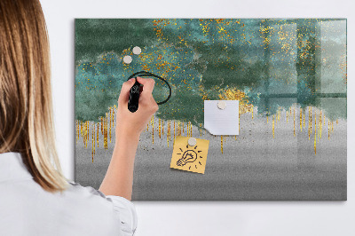 Decoratief glazen wandbord beschrijfbaar en magnetisch Creatief fotopresentatiebord