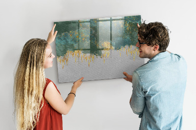 Decoratief glazen wandbord beschrijfbaar en magnetisch Creatief fotopresentatiebord