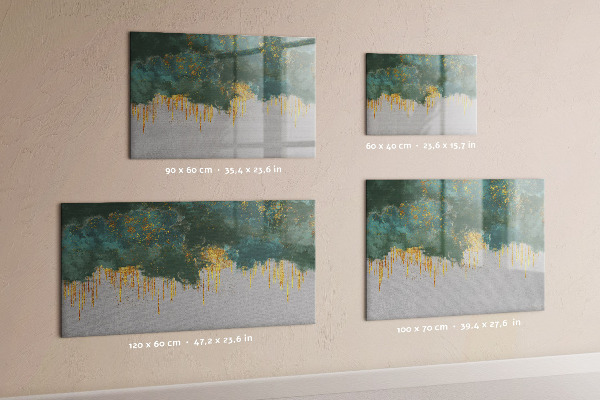 Decoratief glazen wandbord beschrijfbaar en magnetisch Creatief fotopresentatiebord