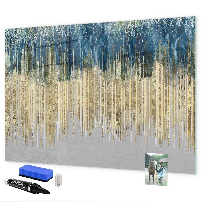 Memobord van glas met print inclusief neodymium magneten Kleurrijk paneel voor het presenteren van foto's