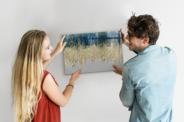 Memobord van glas met print inclusief neodymium magneten Kleurrijk paneel voor het presenteren van foto's
