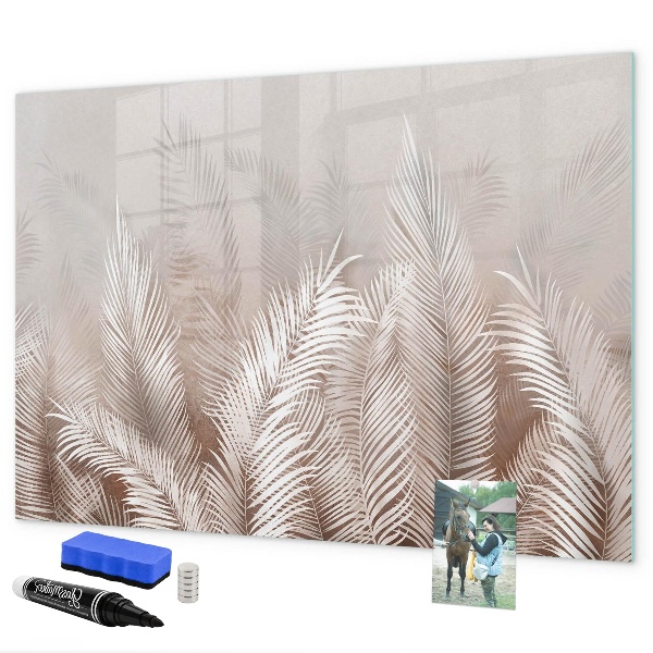 Memobord van glas met print inclusief neodymium magneten Stijlvol bord voor foto's en notities