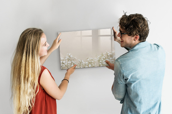 Memobord van glas met print inclusief neodymium magneten Een stijlvol bord voor notities en foto's