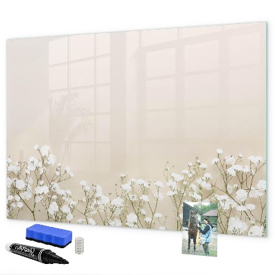 Memobord van glas met print inclusief neodymium magneten Een stijlvol bord voor notities en foto's