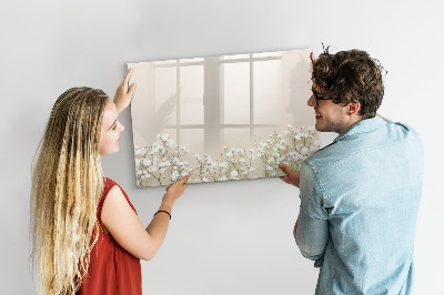 Memobord van glas met print inclusief neodymium magneten Een stijlvol bord voor notities en foto's