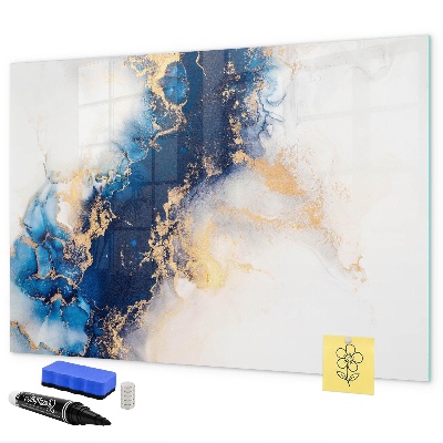 Decoratief glazen wandbord beschrijfbaar en magnetisch Modern prikbord voor foto's en notities