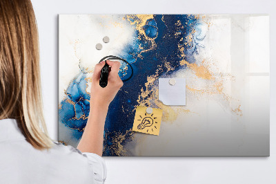 Decoratief glazen wandbord beschrijfbaar en magnetisch Modern prikbord voor foto's en notities