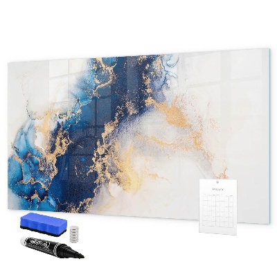 Decoratief glazen wandbord beschrijfbaar en magnetisch Modern prikbord voor foto's en notities