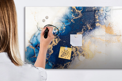 Decoratief glazen wandbord beschrijfbaar en magnetisch Modern prikbord voor foto's en notities