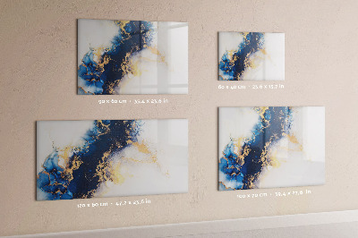 Decoratief glazen wandbord beschrijfbaar en magnetisch Modern prikbord voor foto's en notities