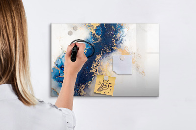 Decoratief glazen wandbord beschrijfbaar en magnetisch Modern prikbord voor foto's en notities