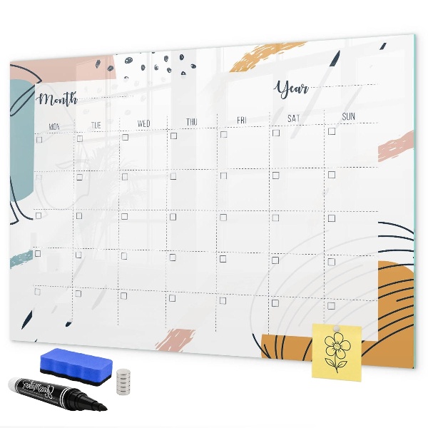 Fotoplanner met stift en gum.