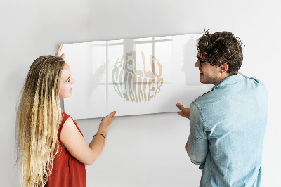 Decoratief glazen wandbord beschrijfbaar en magnetisch Zomerherinneringen op een magnetisch bord