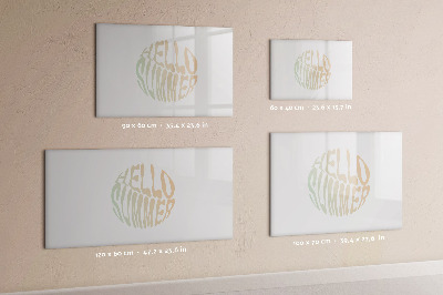 Decoratief glazen wandbord beschrijfbaar en magnetisch Zomerherinneringen op een magnetisch bord