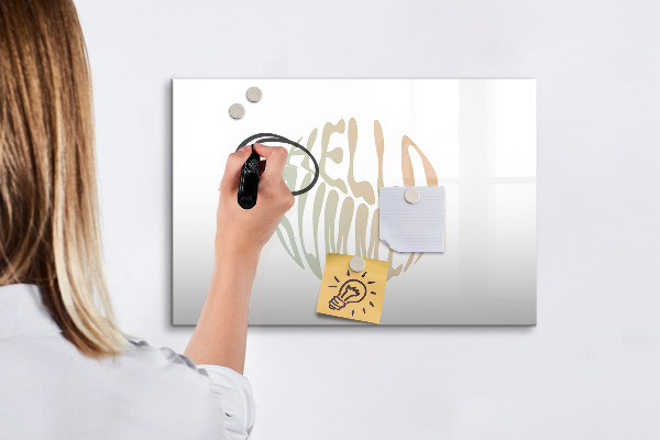 Decoratief glazen wandbord beschrijfbaar en magnetisch Zomerherinneringen op een magnetisch bord