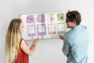 Memobord van glas met print inclusief neodymium magneten Creatief moodboard voor foto's en notities