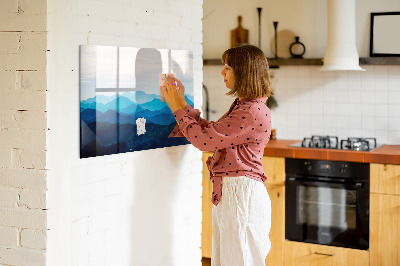 Decoratief glazen wandbord beschrijfbaar en magnetisch Bewaar uw herinneringen in een prachtige stijl.