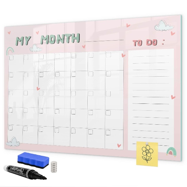 Maandelijkse planning met vrienden en foto's