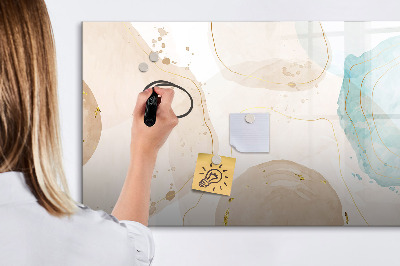 Decoratief glazen wandbord beschrijfbaar en magnetisch Creatief fotopresentatiebord
