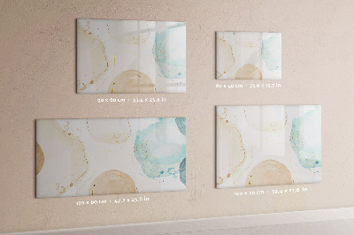 Decoratief glazen wandbord beschrijfbaar en magnetisch Creatief fotopresentatiebord
