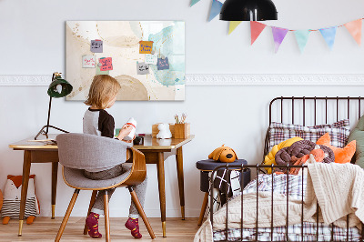 Decoratief glazen wandbord beschrijfbaar en magnetisch Creatief fotopresentatiebord