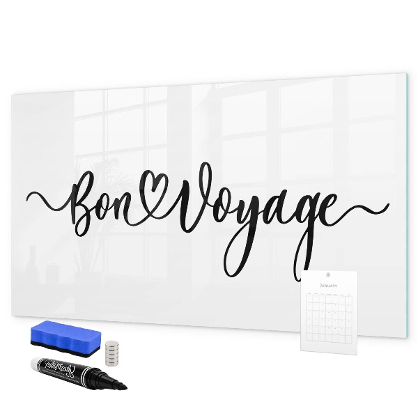 Decoratief glazen wandbord beschrijfbaar en magnetisch Een creatieve ruimte voor herinneringen en foto's