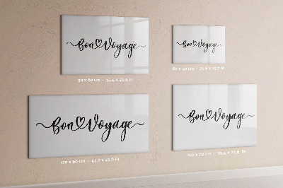 Decoratief glazen wandbord beschrijfbaar en magnetisch Een creatieve ruimte voor herinneringen en foto's