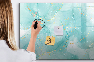 Memobord van glas met print inclusief neodymium magneten Een kleurrijk prikbord voor foto's en notities