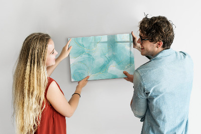 Memobord van glas met print inclusief neodymium magneten Een kleurrijk prikbord voor foto's en notities