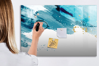 Decoratief glazen wandbord beschrijfbaar en magnetisch Een kleurrijke poster voor het presenteren van foto's