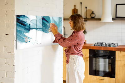 Decoratief glazen wandbord beschrijfbaar en magnetisch Een kleurrijke poster voor het presenteren van foto's