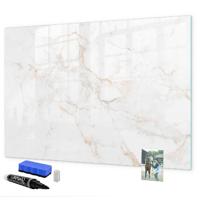 Memobord van glas met print inclusief neodymium magneten Modern prikbord voor notities en foto's