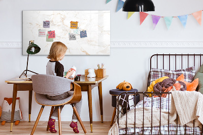 Memobord van glas met print inclusief neodymium magneten Modern prikbord voor notities en foto's