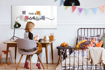 Decoratief glazen wandbord beschrijfbaar en magnetisch De mooiste momenten van je leven