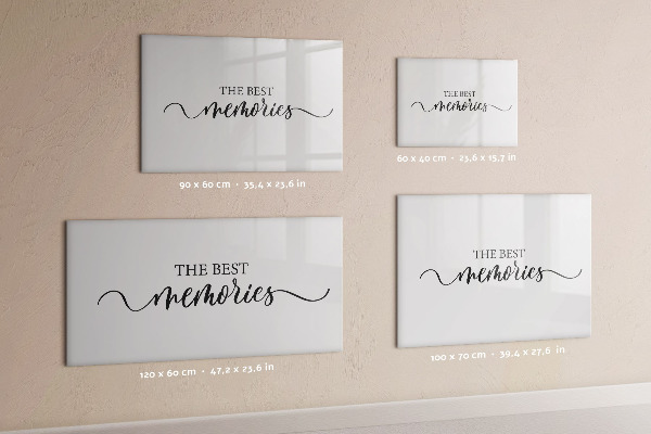 Decoratief glazen wandbord beschrijfbaar en magnetisch De mooiste momenten van je leven