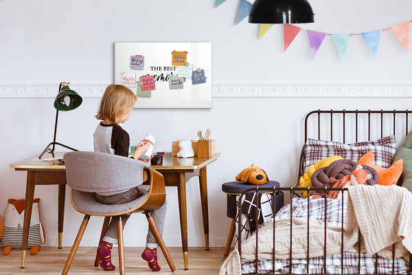 Decoratief glazen wandbord beschrijfbaar en magnetisch De mooiste momenten van je leven