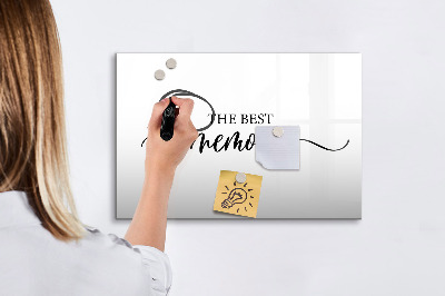 Decoratief glazen wandbord beschrijfbaar en magnetisch De mooiste momenten van je leven