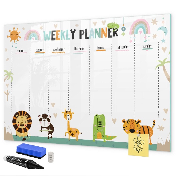 Weekplanner met dierenthema
