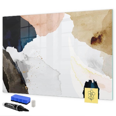 Memobord van glas met print inclusief neodymium magneten Een creatieve ruimte voor het presenteren van foto's