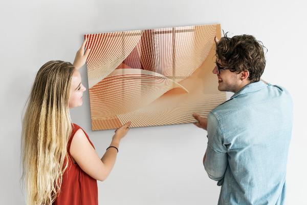 Decoratief glazen wandbord beschrijfbaar en magnetisch Modern fotodisplaybord