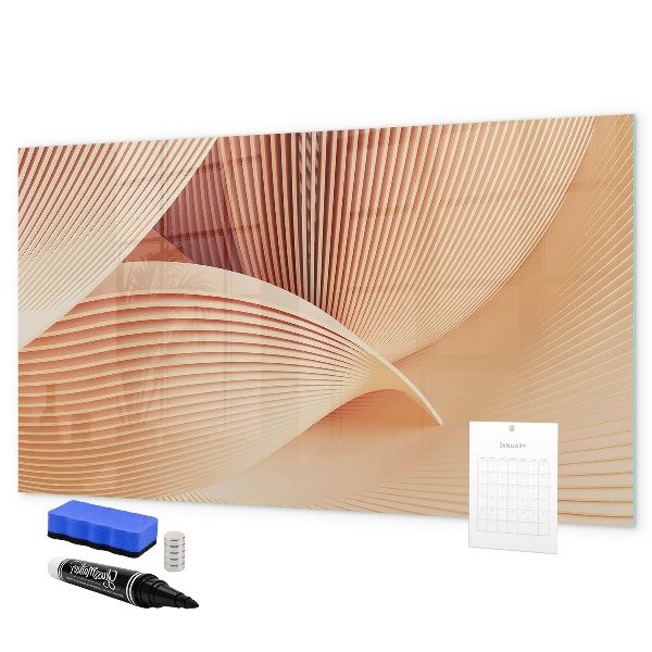 Decoratief glazen wandbord beschrijfbaar en magnetisch Modern fotodisplaybord